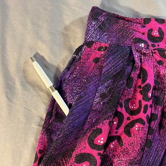 Vintage Animal Print Skirt Kensington Square Pink Purple - Picture 7 of 8